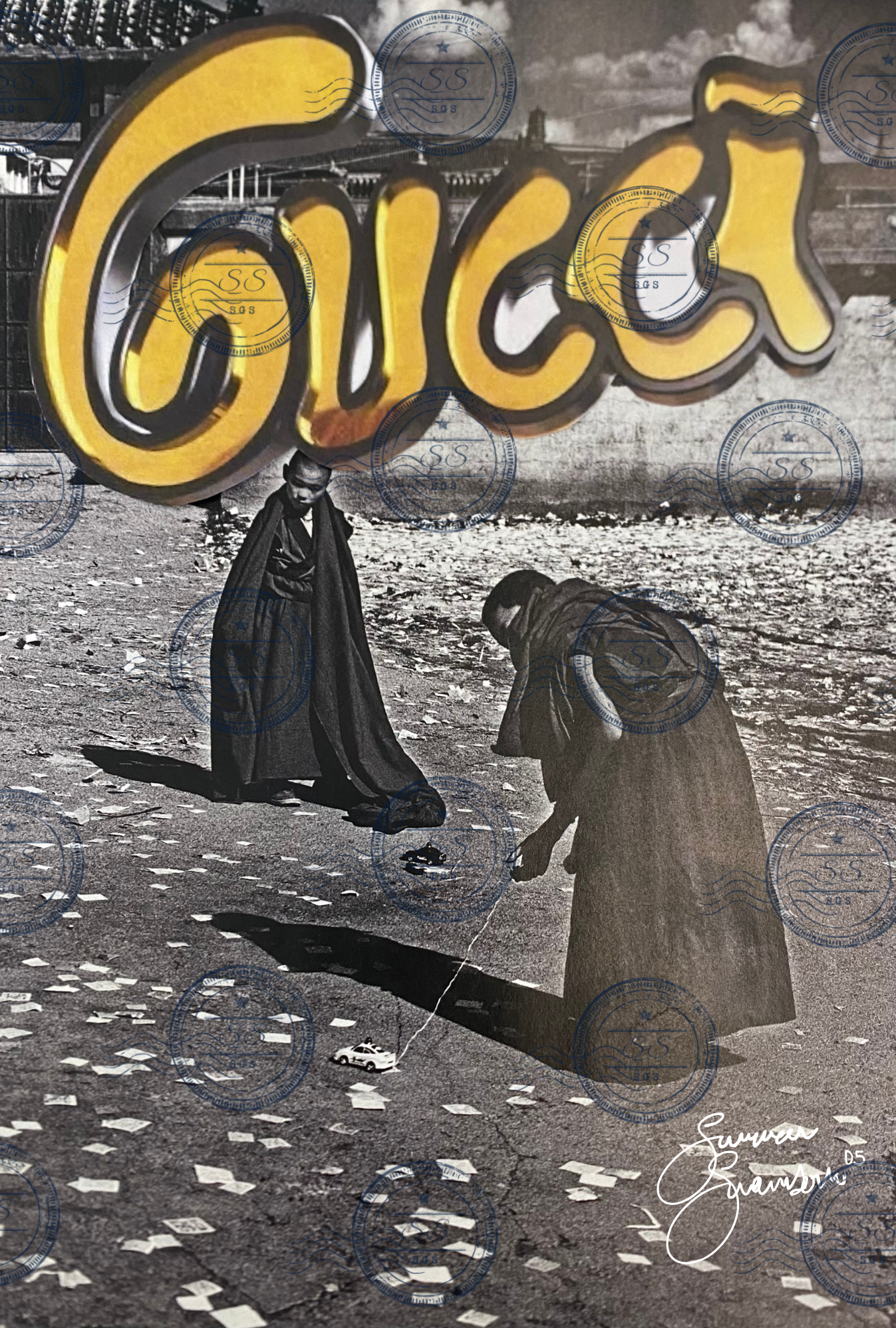 "Monks in designer," 2023 Poster Print